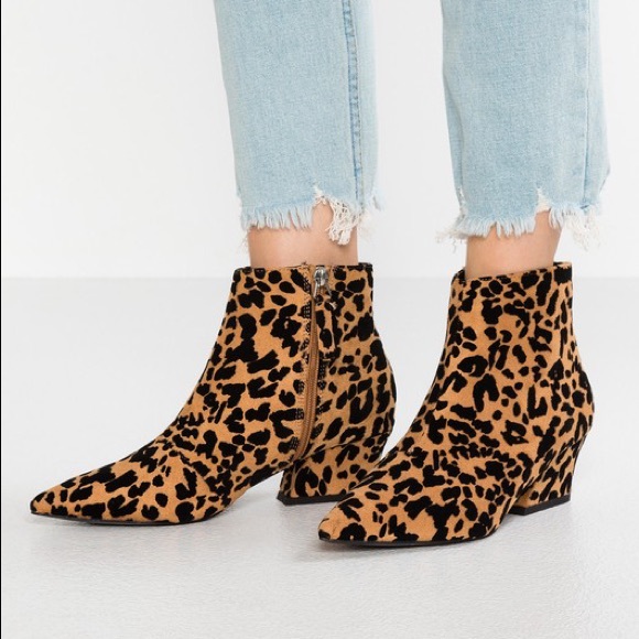 topshop leopard boots